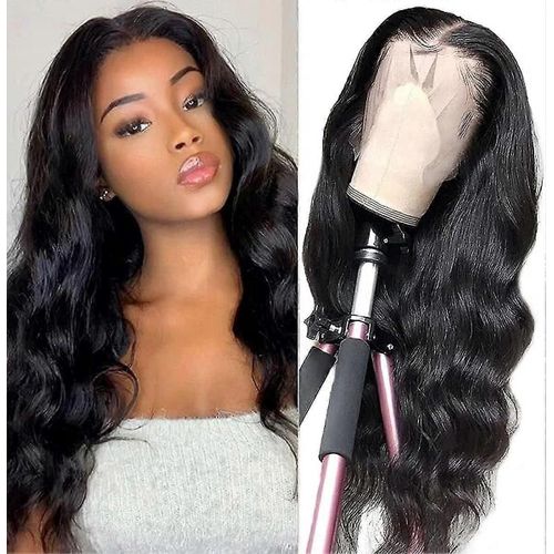 Perruque Avant En Dentelle Cheveux Humains 18 Pouces 180% Densité Perruque Brésilienne De Cheveux Humains Pour Les Femmes Noires 13 X 4 Perruque D'onde De Corps Avec Les Cheveux De Bébé Pré Épilés Eau 