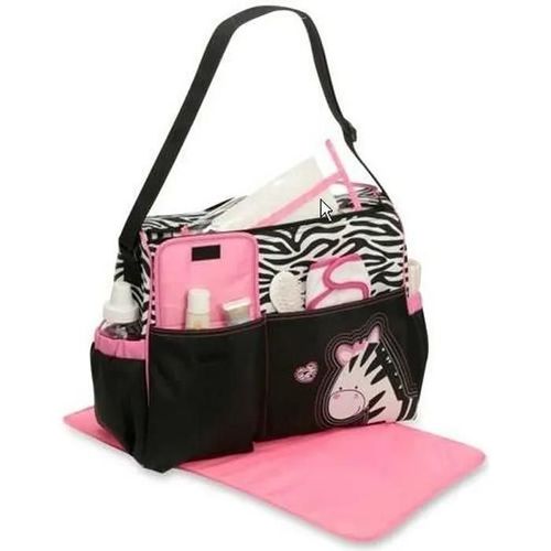 Sac À Langer - Pink Cat - Pour Bébé - Grande Capacité De Rangement