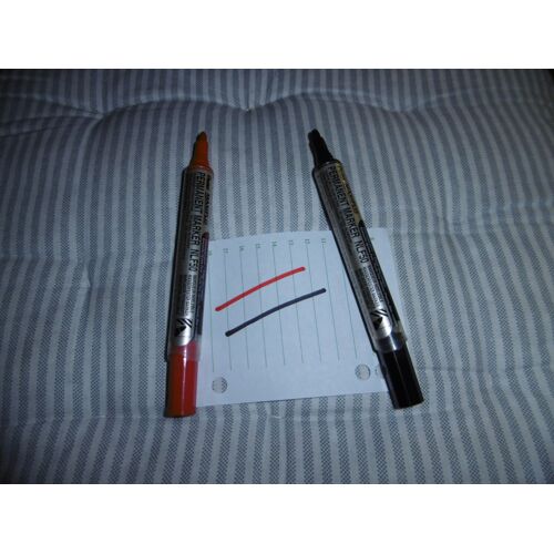 Marqueurs Permanent Maxiflo Pentel Nlf50 Lot De 2  : Noir, Rouge