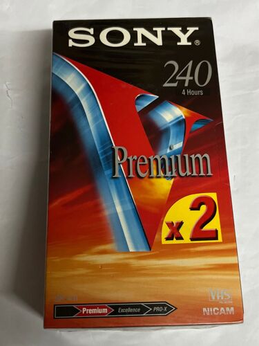 Sony cassette VHS 240 - 4 heures - premium - lot de 2