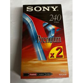 Sony cassette VHS 240 - 4 heures - premium - lot de 2
