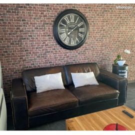 Colonel - Canapé Vintage 3 Places En Cuir