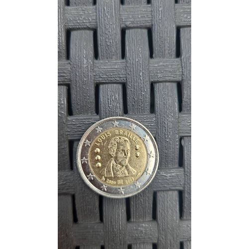 Piece De 2 Euros Louis Braille