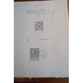 Lithographie Datée, Signée Et Dédicacée De Pierre Alechinsky.