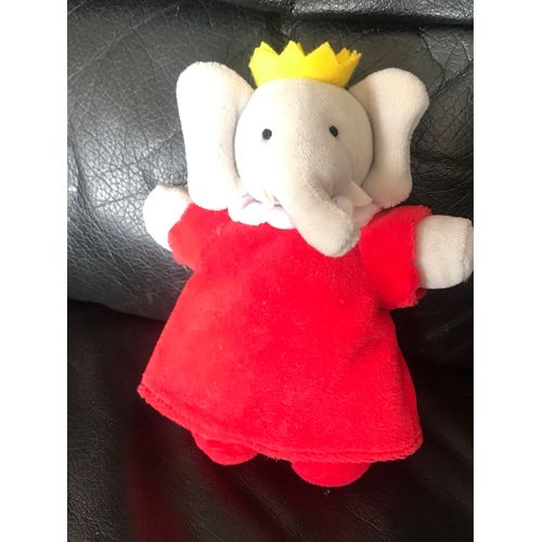 Céleste Lansay Doudou Babar Robe Rouge 16cm