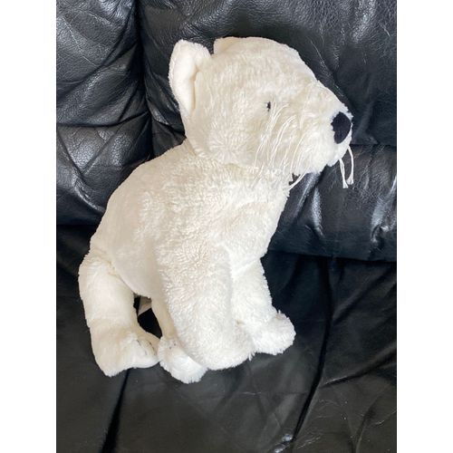Peluche Chien Ikea Gosig Terrier Blanc Moustache 40 Cm