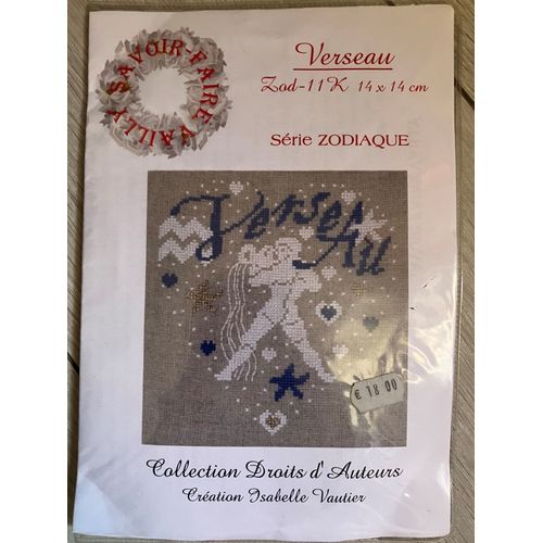Broderie Série Zodiaque Verseau Collection Droits D'auteurs