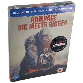 Rampage Blu-Ray 3d + 2d Blu-Ray Steelbook Dwayne Johnson 2018 Limitée Region B