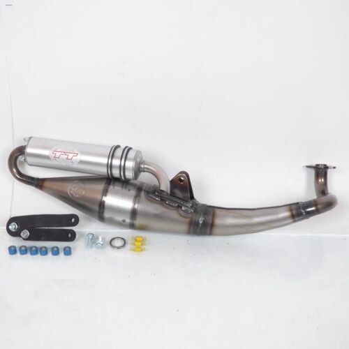 Pot D Échappement Leovince Tt Hand Made Pour Scooter Yamaha 50 Aerox 2004 À 2012