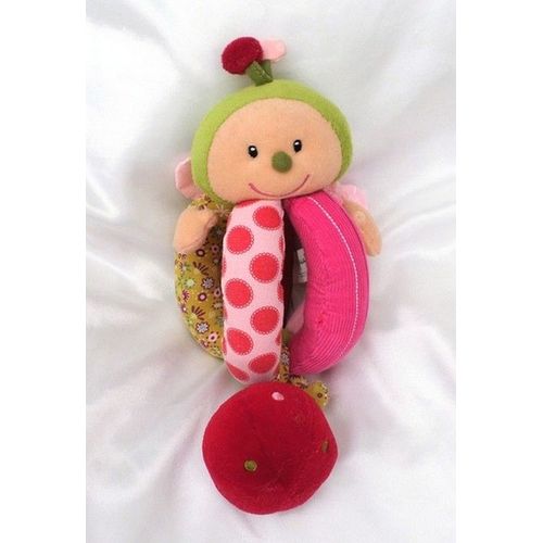 Doudou Peluche Balle D'Activités Liz Coccinelle Rose Vert Lilliputiens