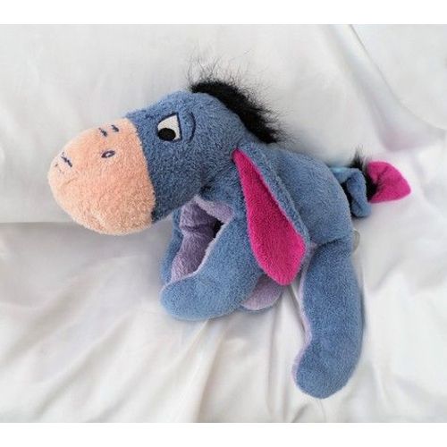 Doudou Peluche Bourriquet Bleu Ventre Violet Oreilles Fushia Nicotoy Disney