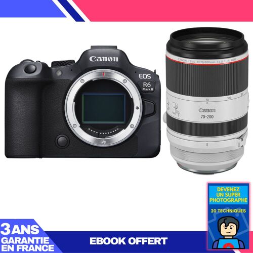 Boitier Canon EOS R6 Mark II + RF 70-200mm f/2.8 L IS USM + Ebook 'Devenez Un Super Photographe'