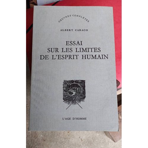 Essai Sur Les Limites De L Esprit Humain