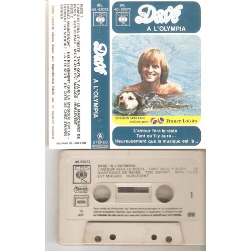 Cassette Audio Dave : A L Olympia (Edition France Loisirs) 1977