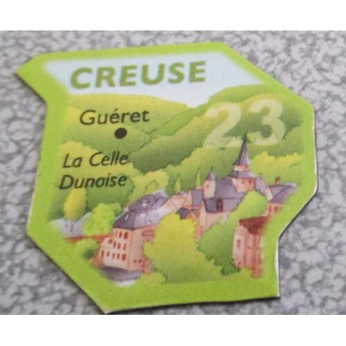 Magnet Le Gaulois-Département 23 Creuse -(Marqué Le Gaulois Au Dos) - Ancienne Collection - Contour Vert