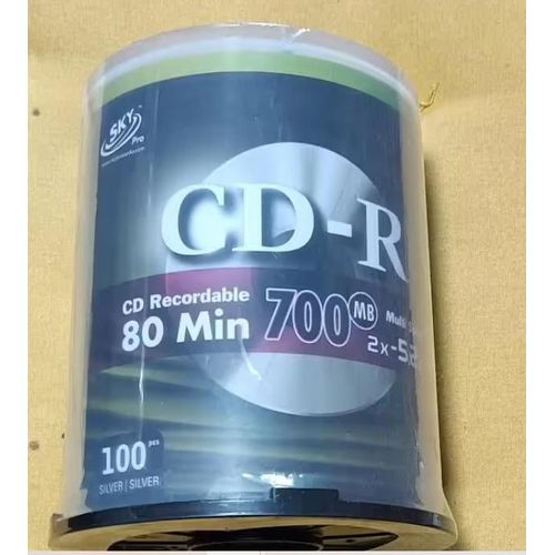 Lot de 100 CD -R vierges 80 minutes 700mb multi speed 52x - Sky Pro