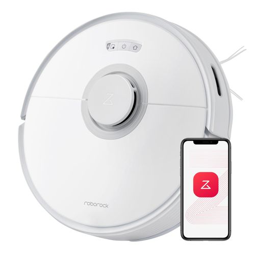 Roborock Q7 Max Aspirateur Robot Laveur 4200 Pa 180 Minutes d'Autonomie, Robot Aspirateur Autochargeable avec Navigation Lidar Cartographie WiFi/APP/Alexa, Mise à Niveau du S5 Max (Blanc), Pour Tapis