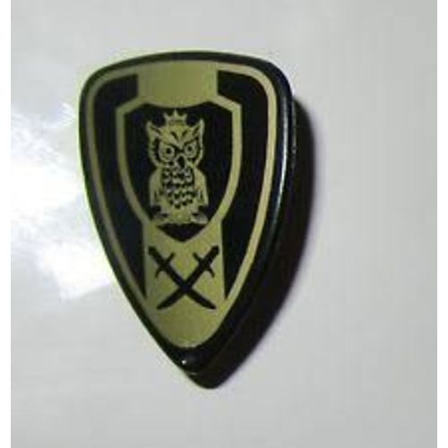 Playmobil Accessoires = Un Bouclier Hibou, Noir Et Doré