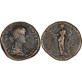 Rome - Sesterce - Lucille - 166 Ad - Venus Deb. Tenant Pomme Et Sceptre - Tres Rare - 24.65 G. - 25-223