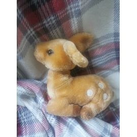 Peluche Daim Faon Beige Tâche Écru Vintage