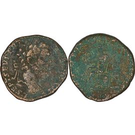 Rome - Sesterce - Septime Severe - 195 Ad - Jupiter Assis Tenant Une Victoire - Rare - 19.88 G. - 25-220