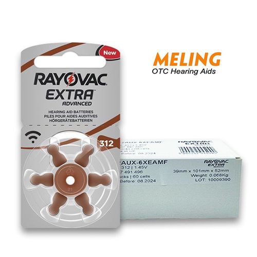 60pcs - 60 PIÈCES Rayovac Performances Supplémentaires Piles Auditives 312 312A A312 PR41. Batterie Zinc Air pour appareil auditif, livraison gratuite