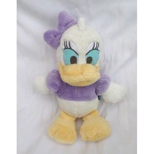 Doudou Peluche Daisy Blanc Et Mauve Jaune Disney Nicotoy