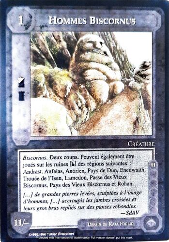 Carte Le Seigneur Des Anneaux : Les Sorciers - Hommes Biscornus 1996