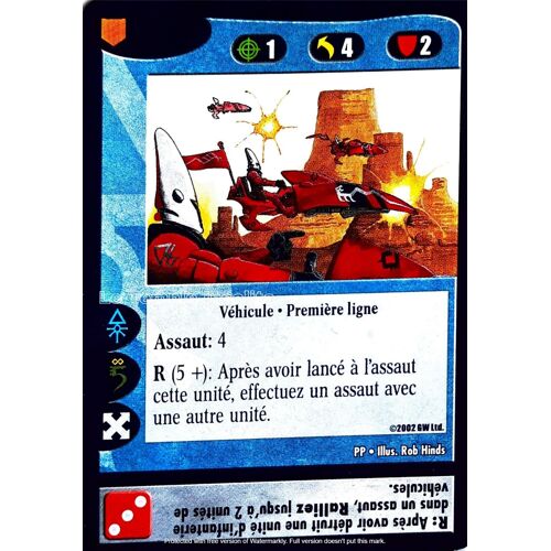 Carte Warhammer 40k - Escadron De Motojets Bahrani (Titre Non Imprimé)