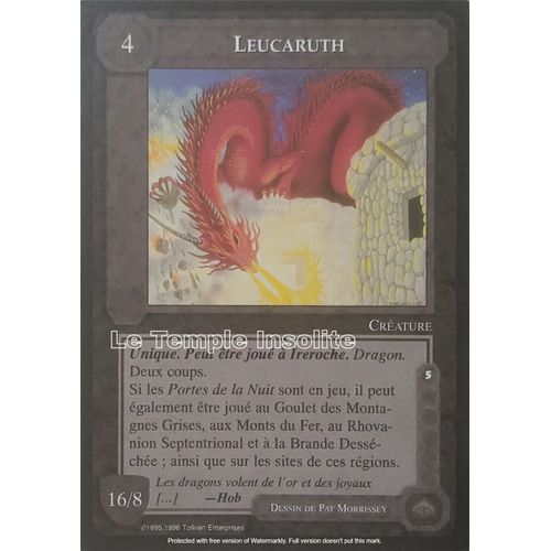 Carte Le Seigneur Des Anneaux - Leucaruth 1996