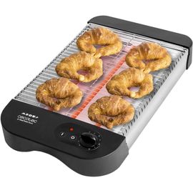 meimie-Grille-Pain Plat Horizontal Turbo Easytoast Basic. 3 Résistances En Quartz,6 Niveaux De Puissance,Plateau Ramasse-Miettes,Espace Range-Câbles,Finitions En Plastique Thermorésistant,900W