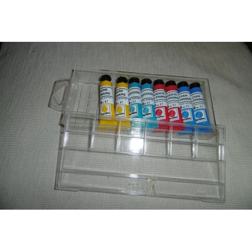 Tube De 10ml Gouache Couleurs Primaires Pierrefeu Boite De 8