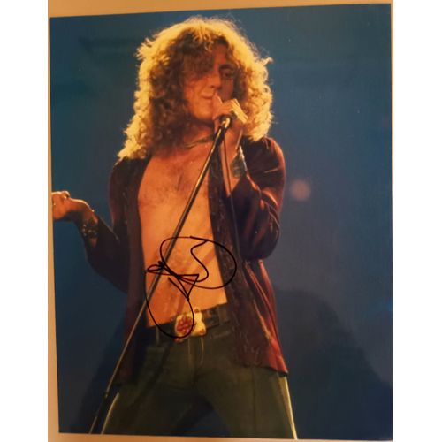 Autographe Original Sur Photo 25x20 Chanteur Robert Plant (Led Zeppelin)