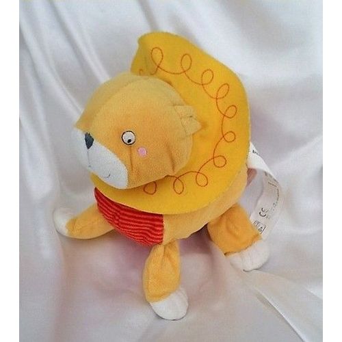 Doudou Peluche Lion Jaune Rouge Blanc Ikea