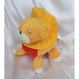 Doudou Peluche Lion Jaune Rouge Blanc Ikea