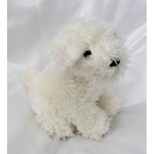 Doudou Peluche Chien Assis Blanc Jemini