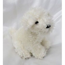 Doudou Peluche Chien Assis Blanc Jemini