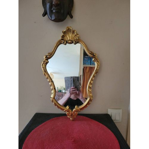 Miroir mural dore année 50