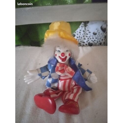 Clown cheveux blanc En Porcelaine