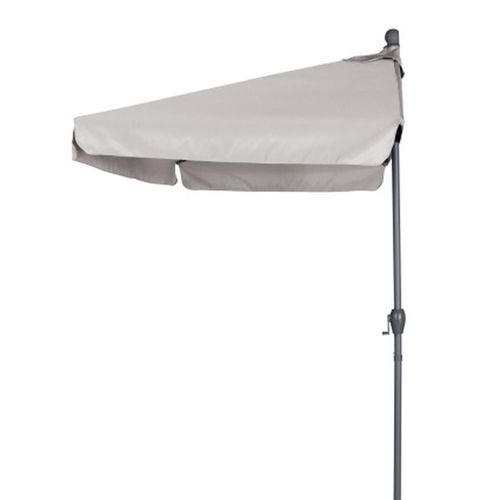 Demi-Parasol De Balcon À Manivelle 2x1m Gris Déperlant Turin Hyba
