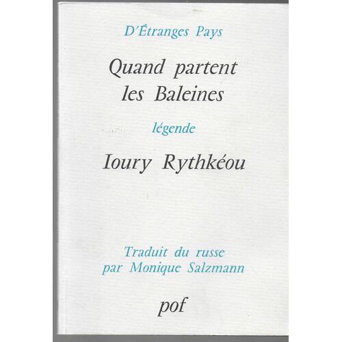 Quand Partent Les Baleines. Légende