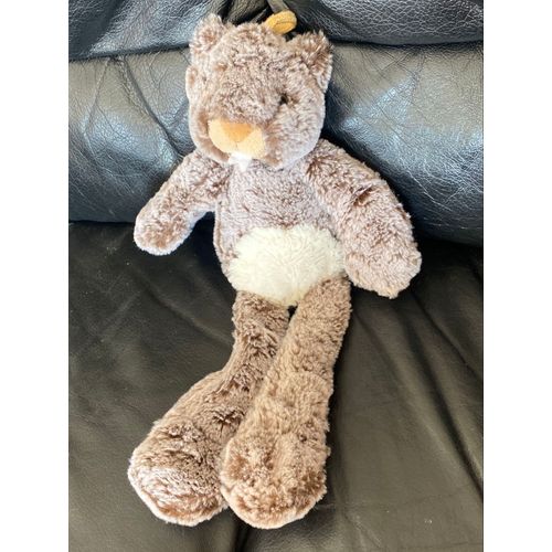 Peluche Pantin Marmotte Rodadou Roda Castor Marron Longues Jambes 38 Cm