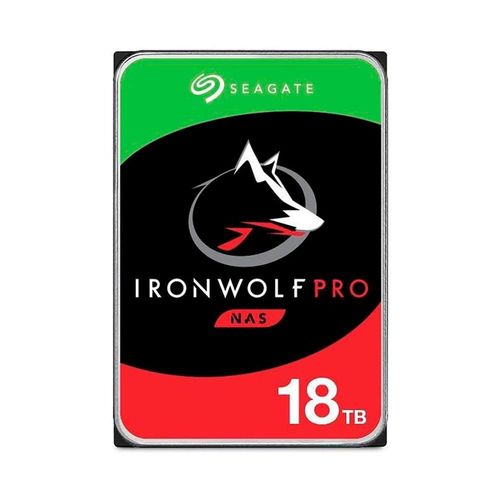 Seagate IronWolf Pro ST18000NE000 - Disque dur - 18 To - interne - 3.5" - SATA 6Gb/s - 7200 tours/min - mémoire tampon : 256 Mo - avec 3 ans de Seagate Rescue Data Recovery