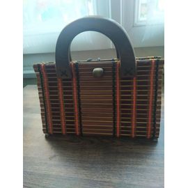 Mini panier osier et bois