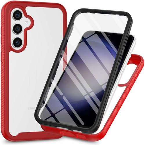 Kal-Coque Pour Samsung Galaxy S25+/ S25 Plus Antichoc Housse Avec Protège Écran, 360 Degrés Full Body Etui Solide Double Face Bumper Portable Transparent Housse