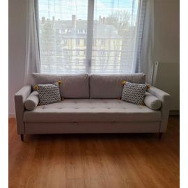 Canapé-Convertible En Gris Chiné En Excellent État, Acheté Il Y A 1 An Chez Maisons Du Monde