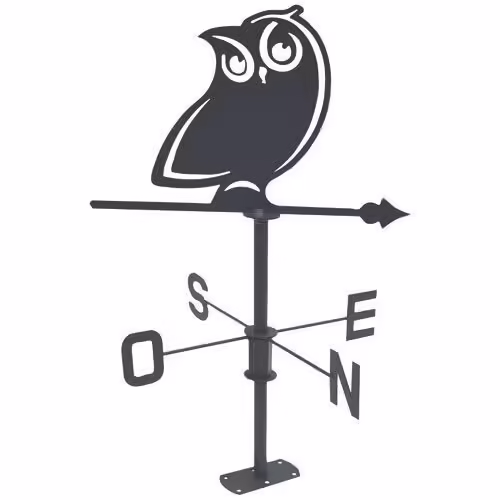 Girouette Hibou 45x72.5cm Anthracite