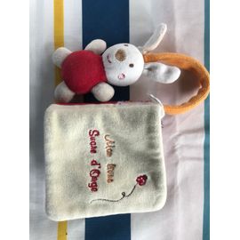 Mon Livre Sucre D Orge - Doudou Lapin - Compter Jusque 5 - Lapin Qui Se Colle Au Livre Avec Scratch - 10 Cm De Côté