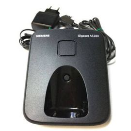 Base seule Gigaset AS280 pour recharger un combiné AS280H ou compatible tel AS690H pour compléter une installation ou remplacer un matériel défectueux base téléphone recharge seule Siemens numérique