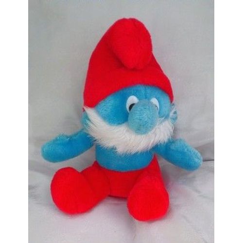Peluche Doudou Grand Schtroumpf Année 1983 Peyo